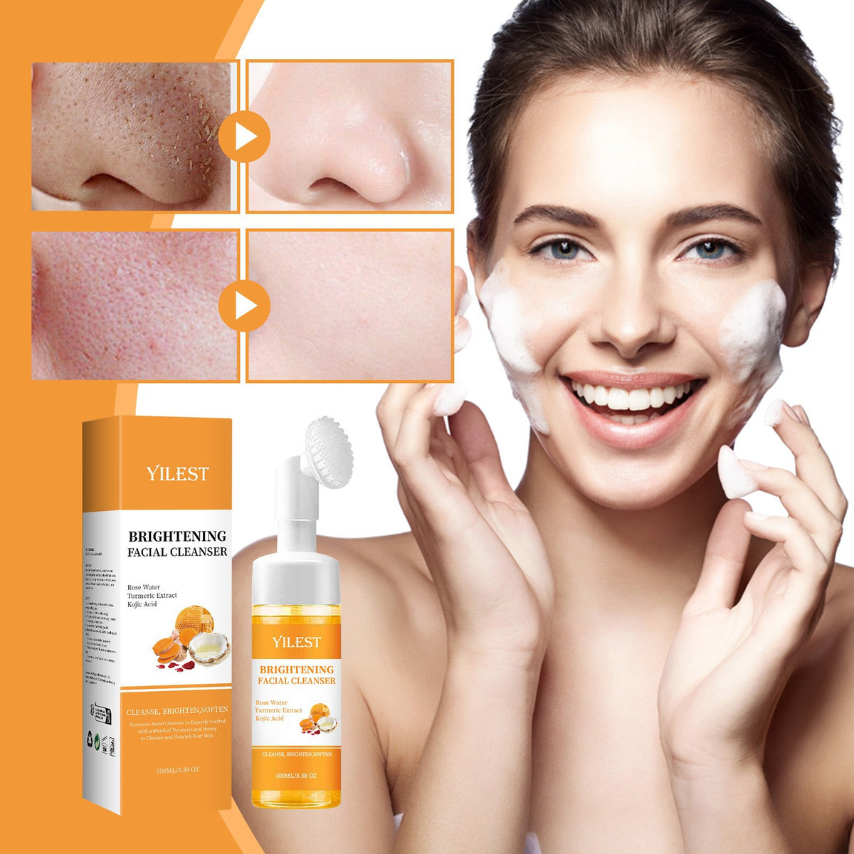 Turmeric Facial Cleanser Deep Cleansing Hydrating