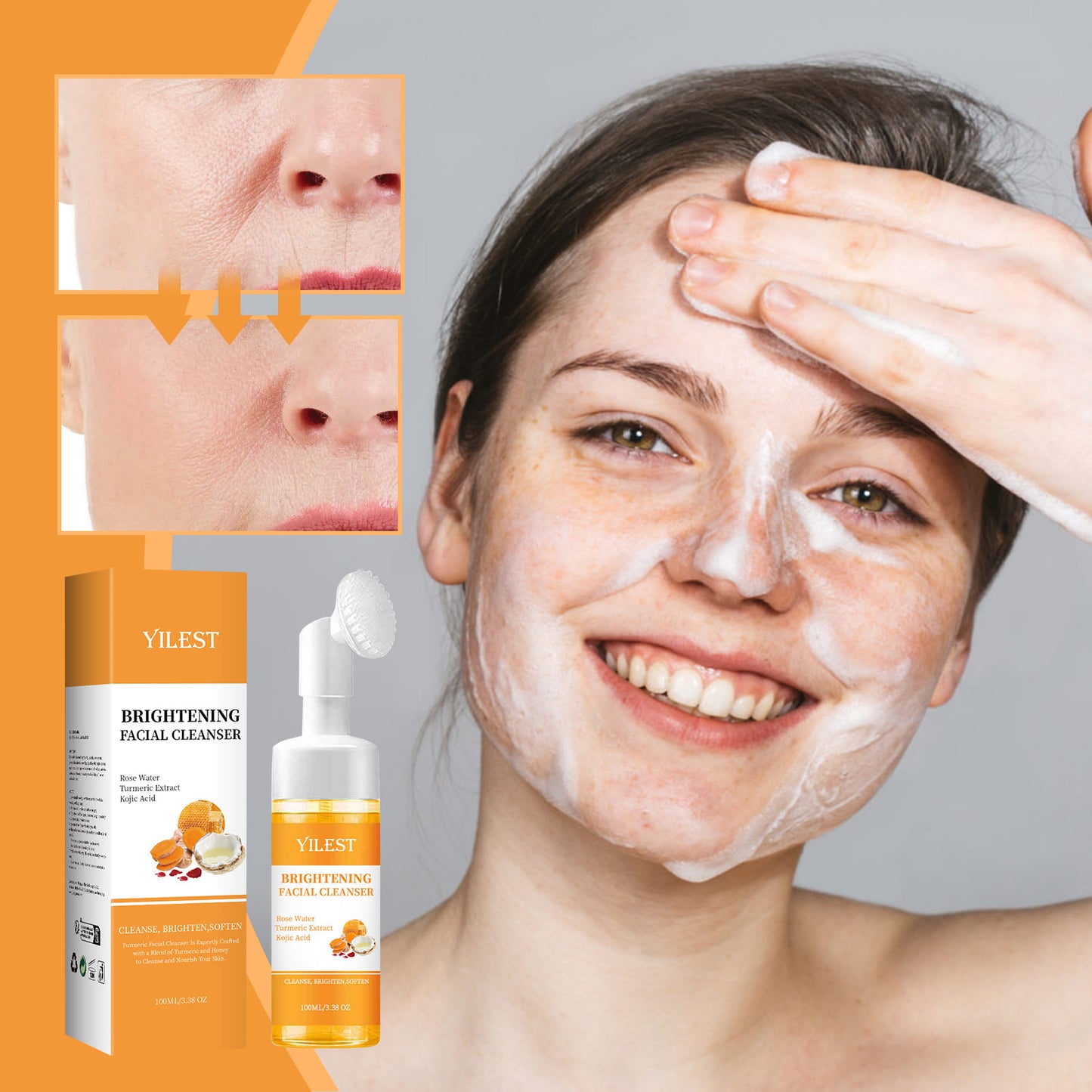 Turmeric Facial Cleanser Deep Cleansing Hydrating